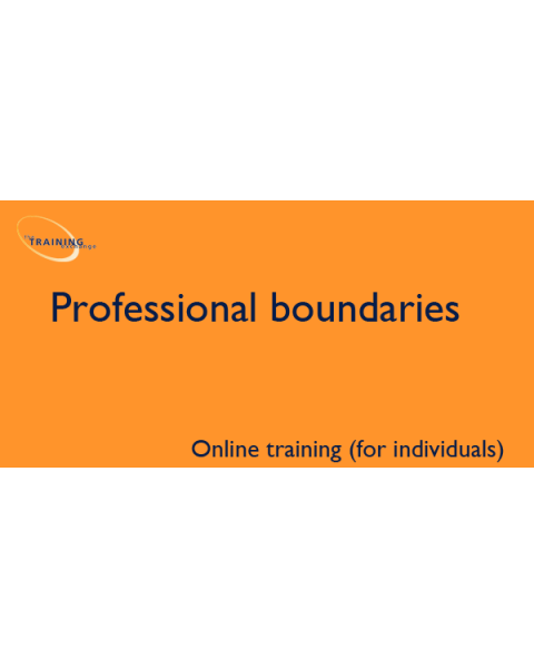 Professional boundaries (online for individuals)