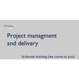Project management & delivery - In-house training (we come to you)